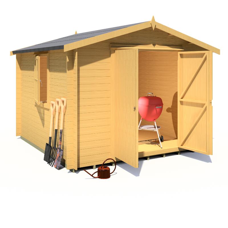 Shire Bradley 10x10 19mm Log cabin
