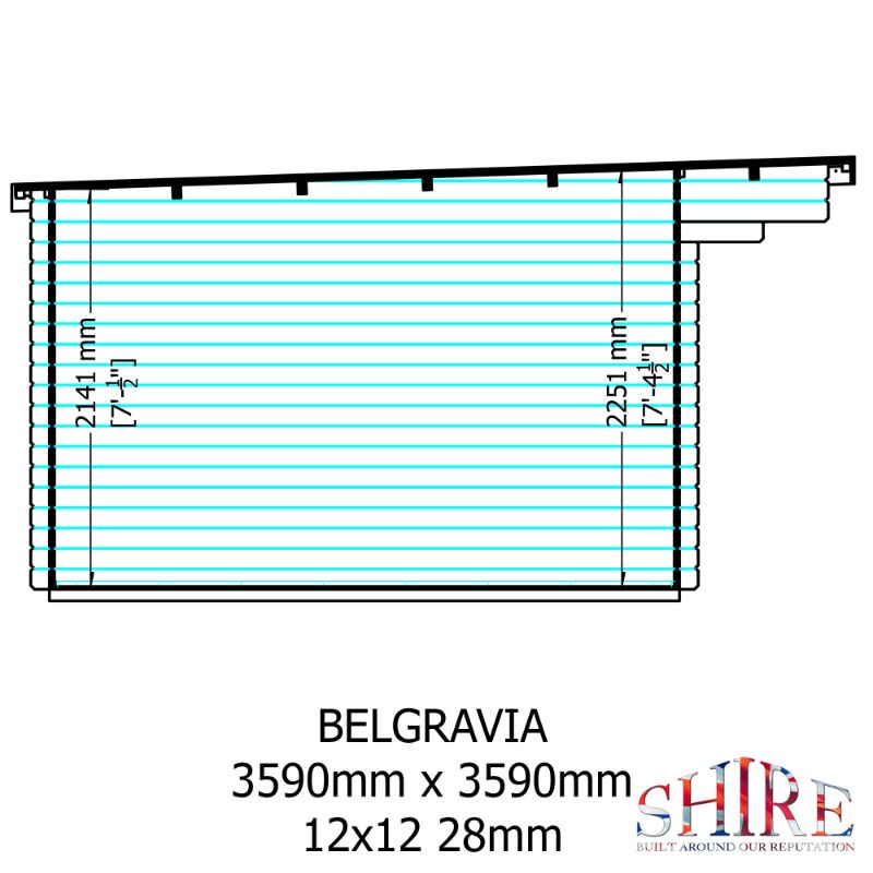 Shire Belgravia 12Gx12 28m Log cabin
