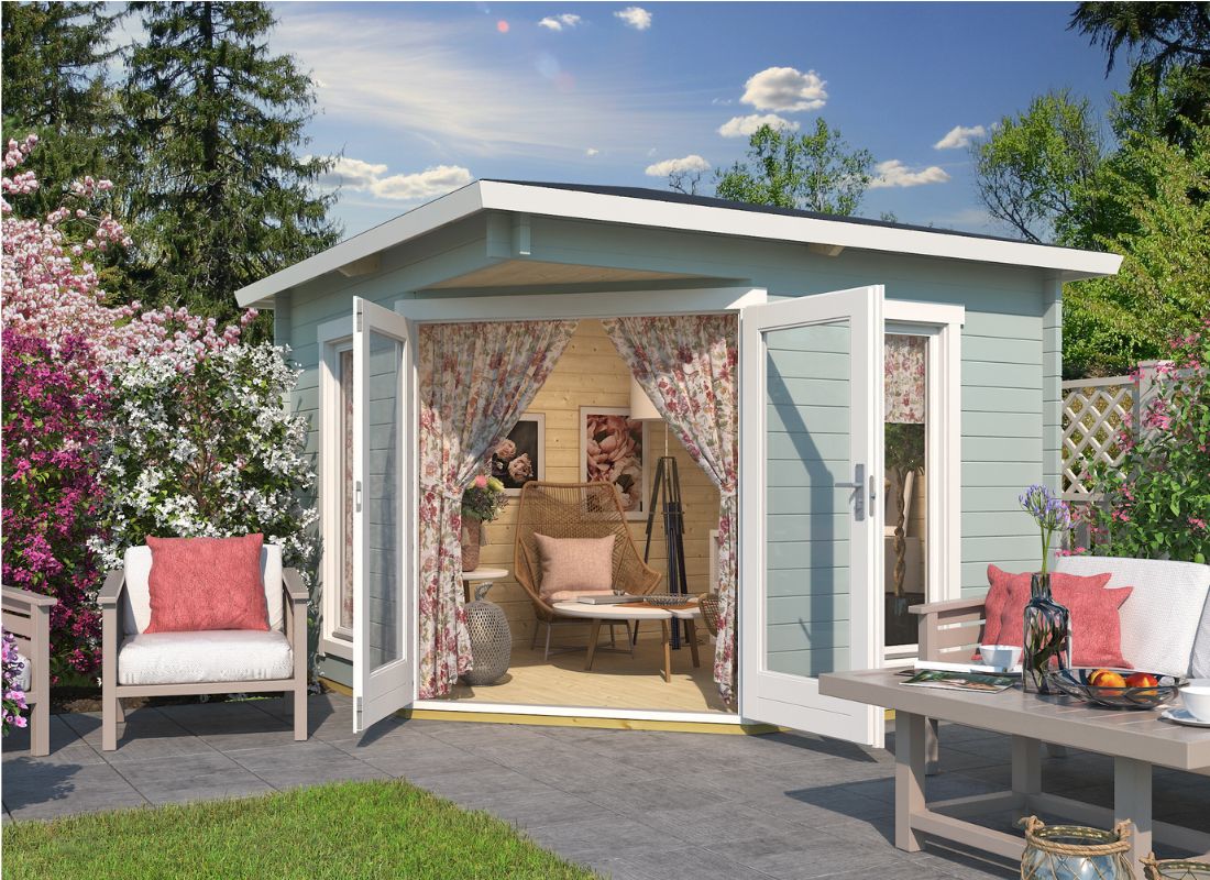 Lasita Edinburgh 1 Garden Log Cabin 9ft X 9ft 40mm