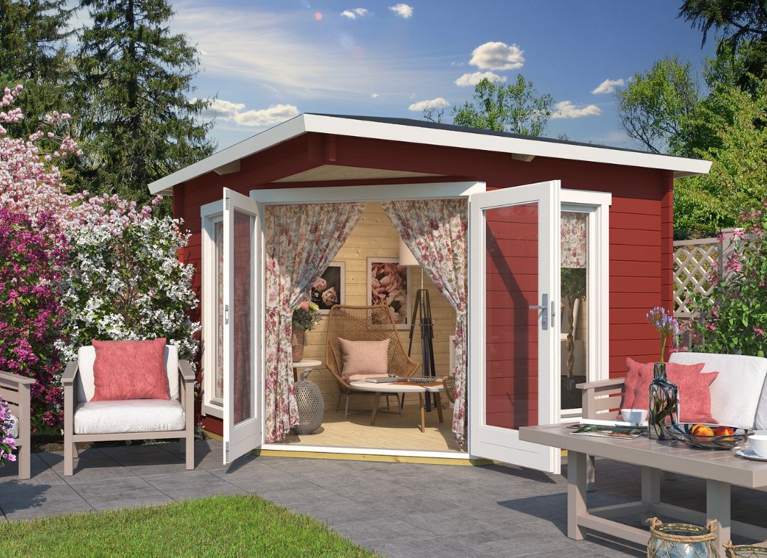 Lasita Edinburgh 1 Garden Log Cabin 9ft X 9ft 40mm