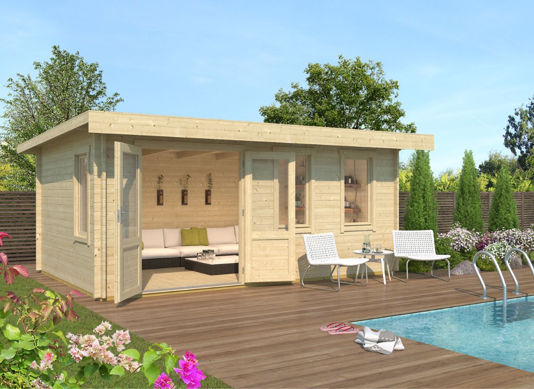 Lasita Baruda 53 Garden Log Cabin 16.7ft X 10.8ft 40mm thickness