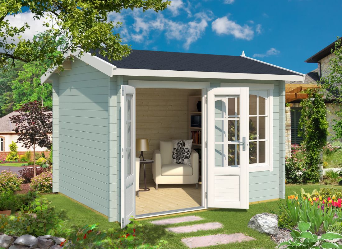 Lasita Alex Garden Log Cabin 9.8ft X 8.2ft 44mm