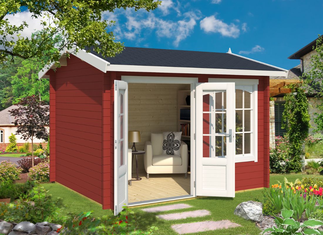 Lasita Alex Garden Log Cabin 9.8ft X 8.2ft 44mm
