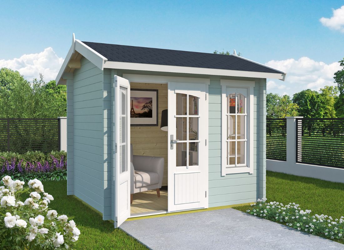 Lasita Alex Mini Garden Log Cabin 8.2ft X 6.5ft 44mm