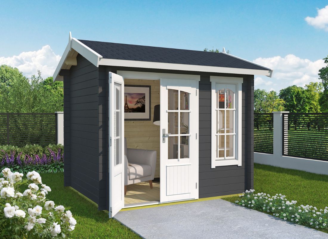 Lasita Alex Mini Garden Log Cabin 8.2ft X 6.5ft 44mm