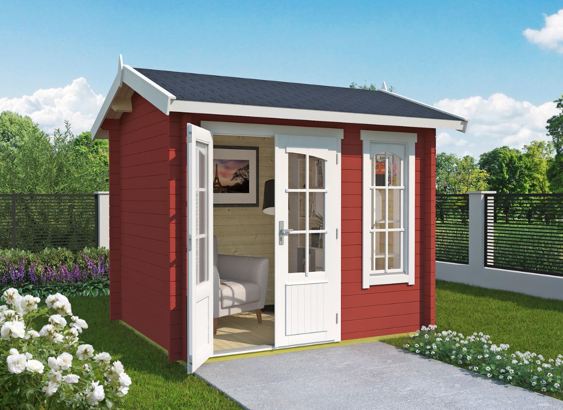 Lasita Alex Mini Garden Log Cabin 8.2ft X 6.5ft 44mm