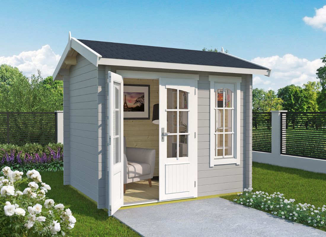 Lasita Alex Mini Garden Log Cabin 8.2ft X 6.5ft 44mm