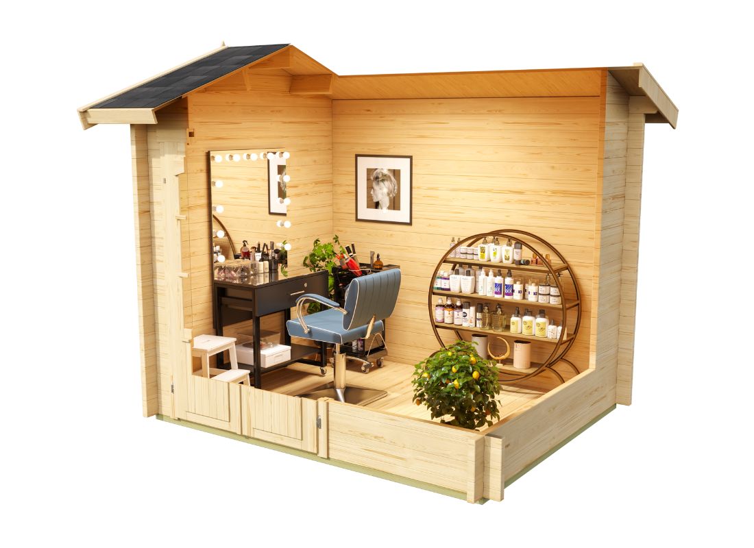 Lasita Alex Mini Garden Log Cabin 8.2ft X 6.5ft 44mm