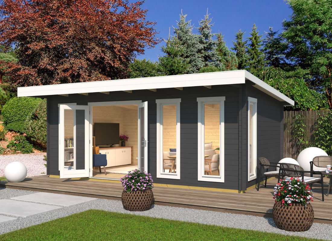 Lasita Barbados 6 Garden Log Cabin 11.7ft X 18.7ft 44mm