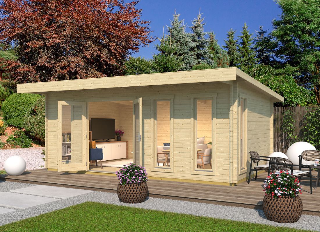 Lasita Barbados 6 Garden Log Cabin 11.7ft X 18.7ft 44mm