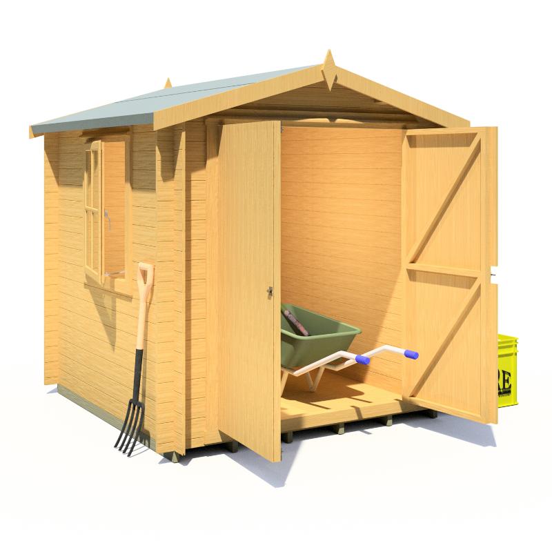 Shire Bradley 7x7 19mm Log cabin