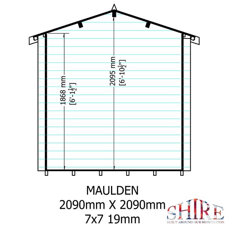 Shire Maulen with Verandah 7x7 19mm Log cabin