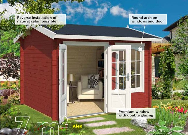 Lasita Alex Garden Log Cabin 9.8ft X 8.2ft 44mm