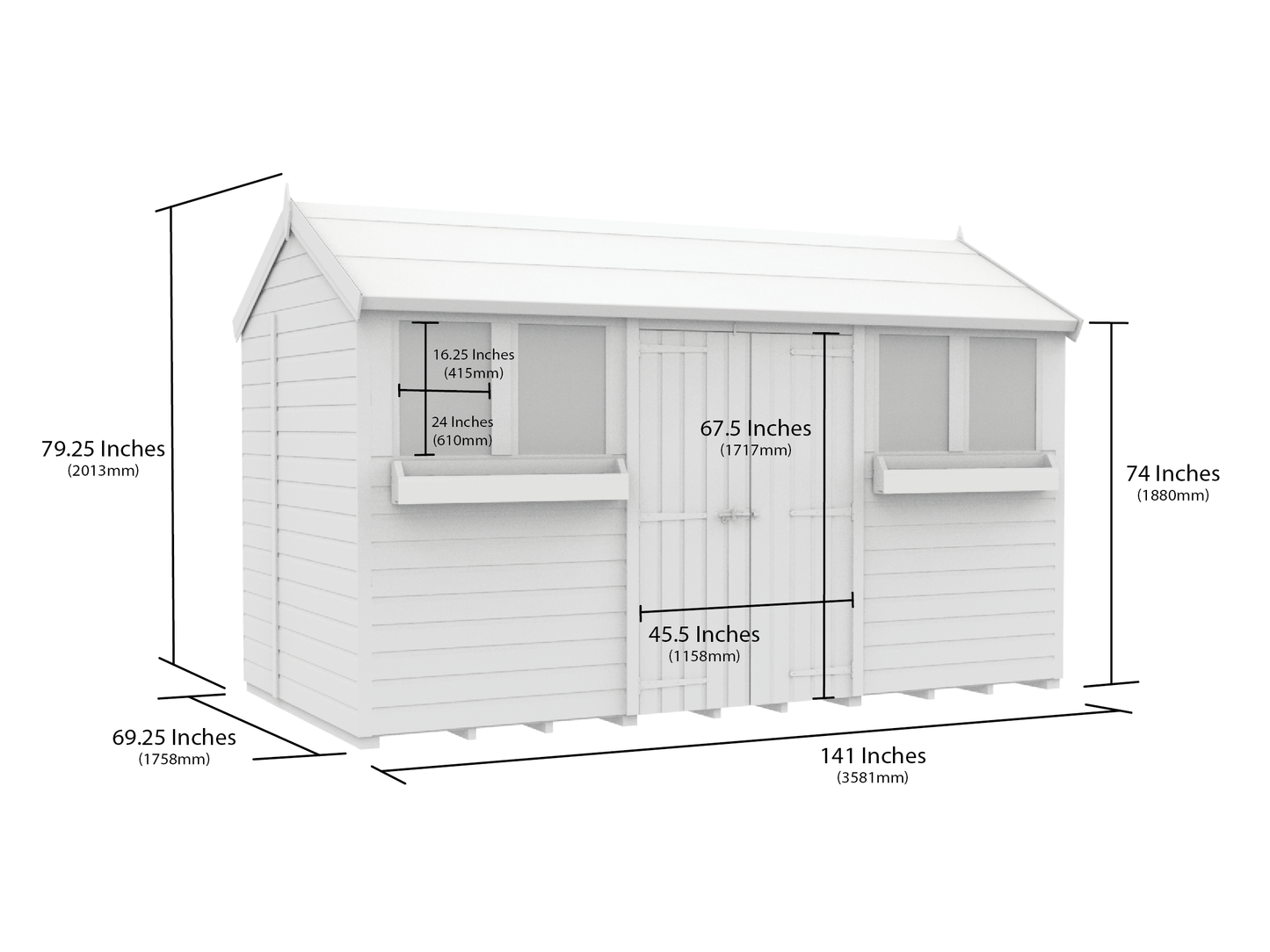 Sheds DIY Apex Summer Shed 6 ft Width