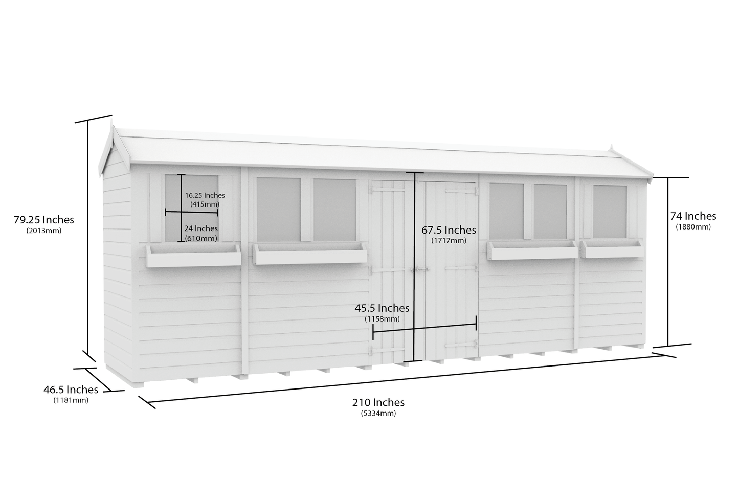 Sheds DIY Apex Summer Shed 4 ft Width