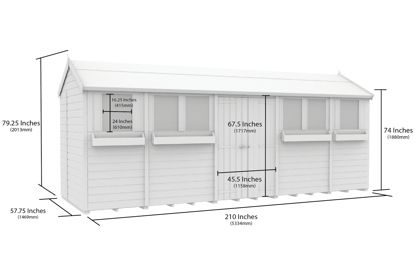 Sheds DIY Apex Summer Shed 5 ft Width
