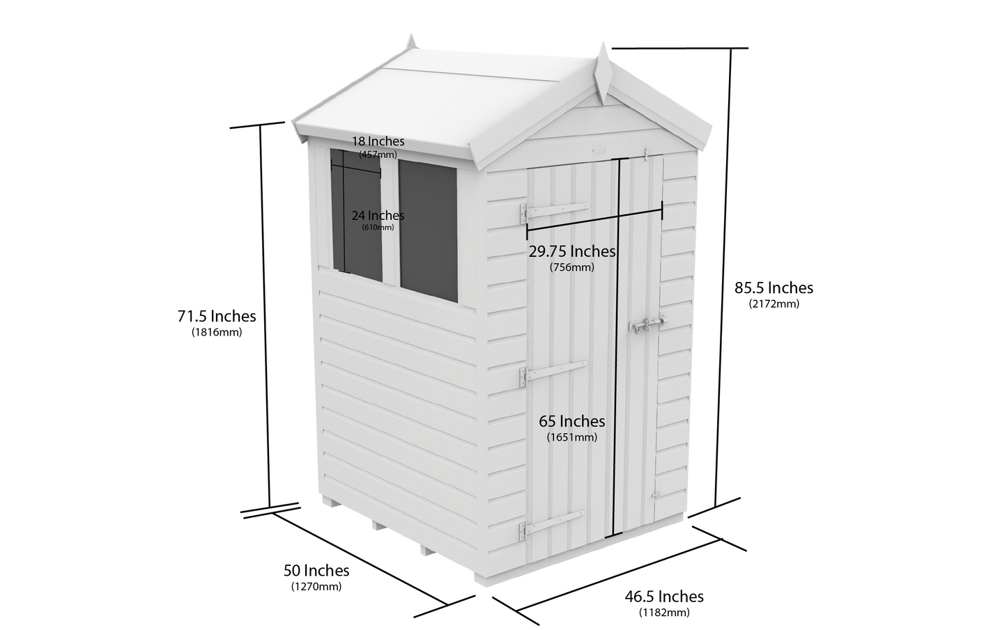 Sheds DIY Apex Garden Shed 4 ft Width
