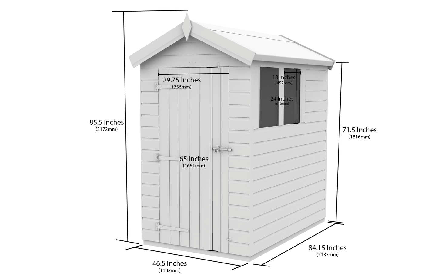 Sheds DIY Apex Garden Shed 4 ft Width