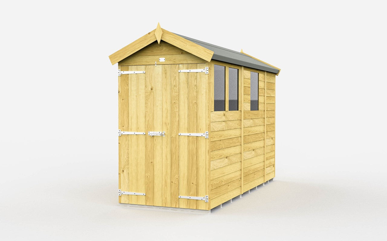 Sheds DIY Apex Garden Shed 4 ft Width
