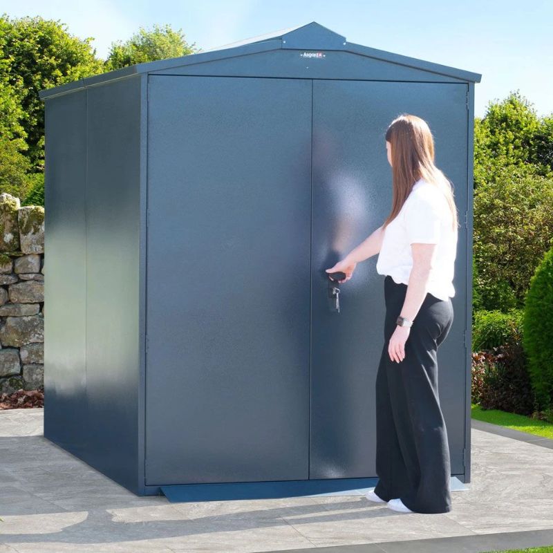 Asgard Centurion 4X Bike Storage 5' x 7' Metal Cycle Shed - Police approved -Installation Available
