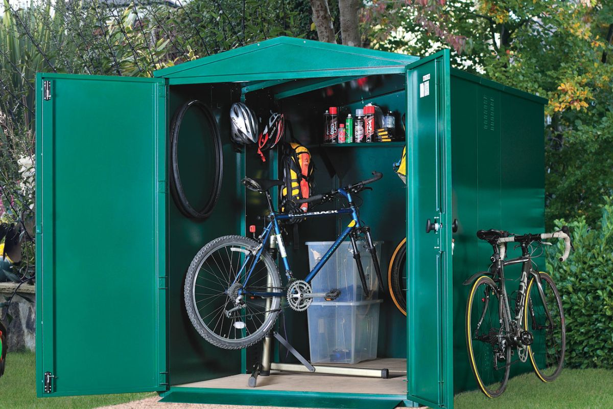 Asgard Centurion 4X Bike Storage 5' x 7' Metal Cycle Shed - Police approved -Installation Available