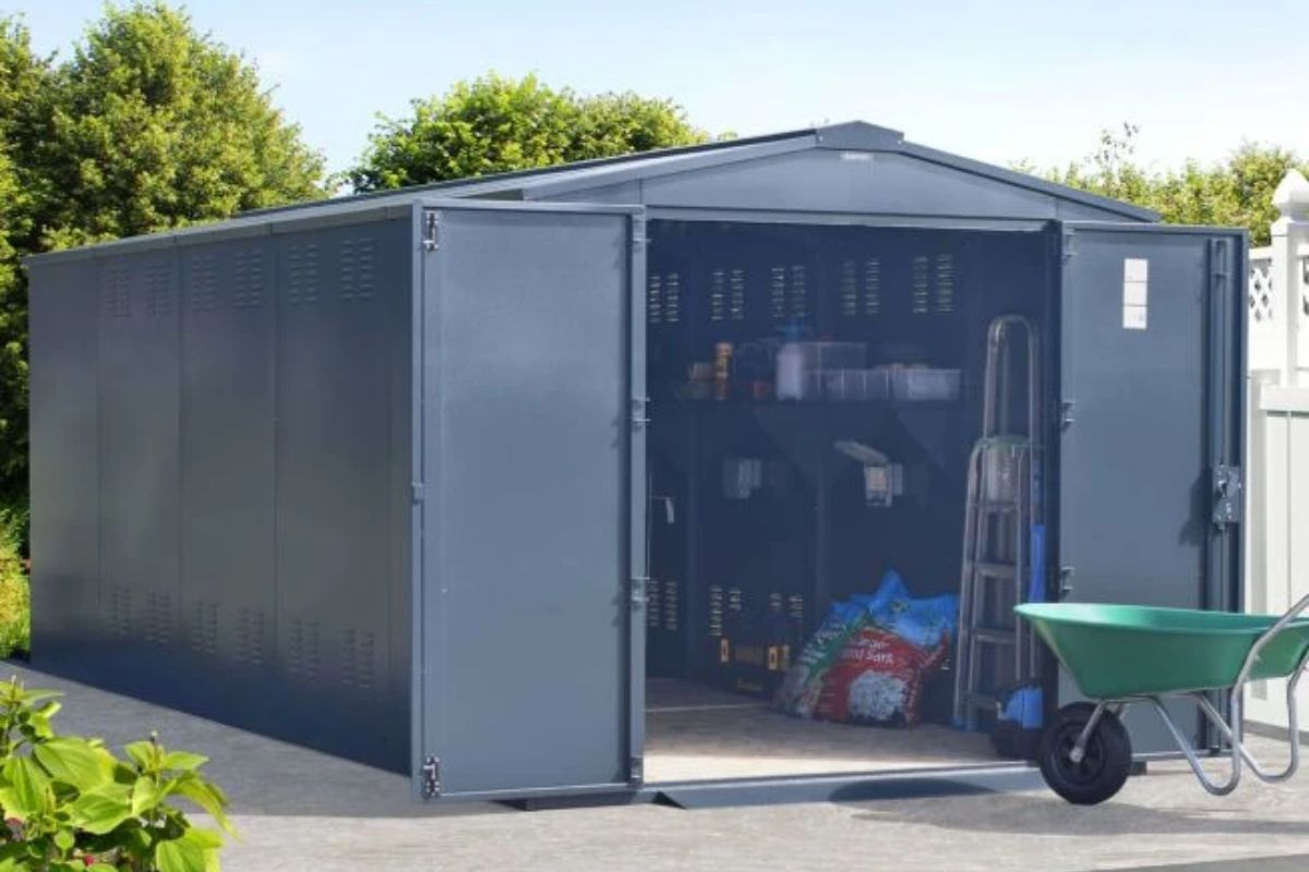 Asgard Gladiator Plus 3 Extra Large 7x18 Metal Garden Shed - Police Preferred Specification-Installation Available