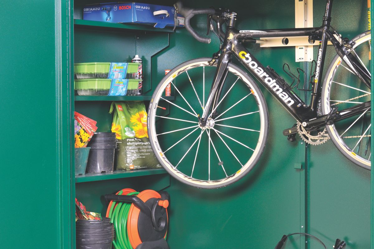 Asgard Trojan Plus 6ft 9"x 3ft 2" Metal Garden and Bike Shed - 5 point locking