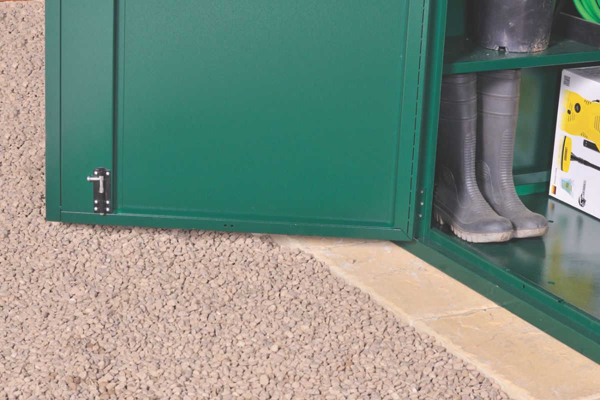 Asgard Trojan Plus 6ft 9"x 3ft 2" Metal Garden and Bike Shed - 5 point locking