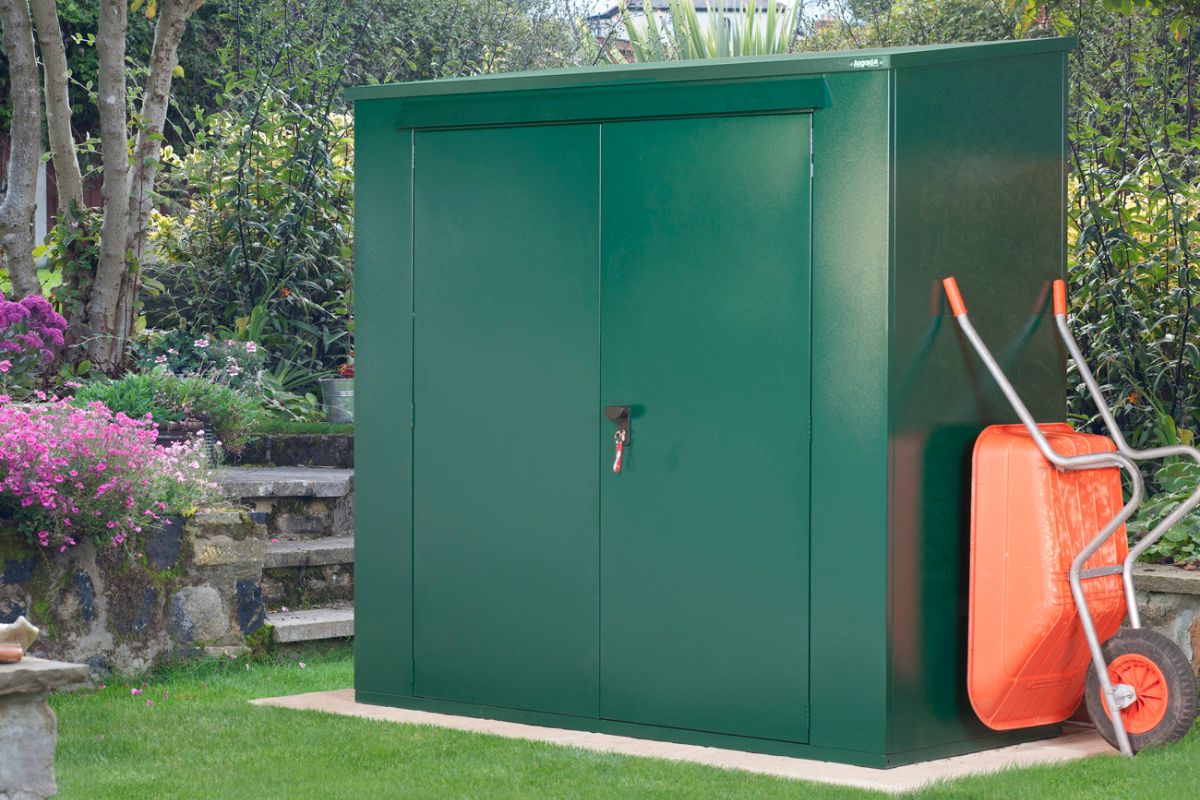 Asgard Trojan Plus 6ft 9"x 3ft 2" Metal Garden and Bike Shed - 5 point locking