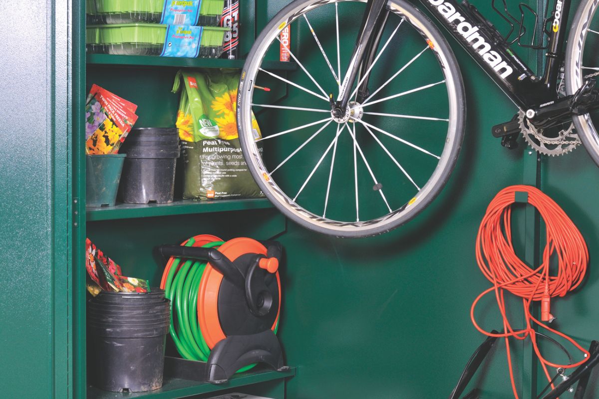 Asgard Trojan Plus 6ft 9"x 3ft 2" Metal Garden and Bike Shed - 5 point locking