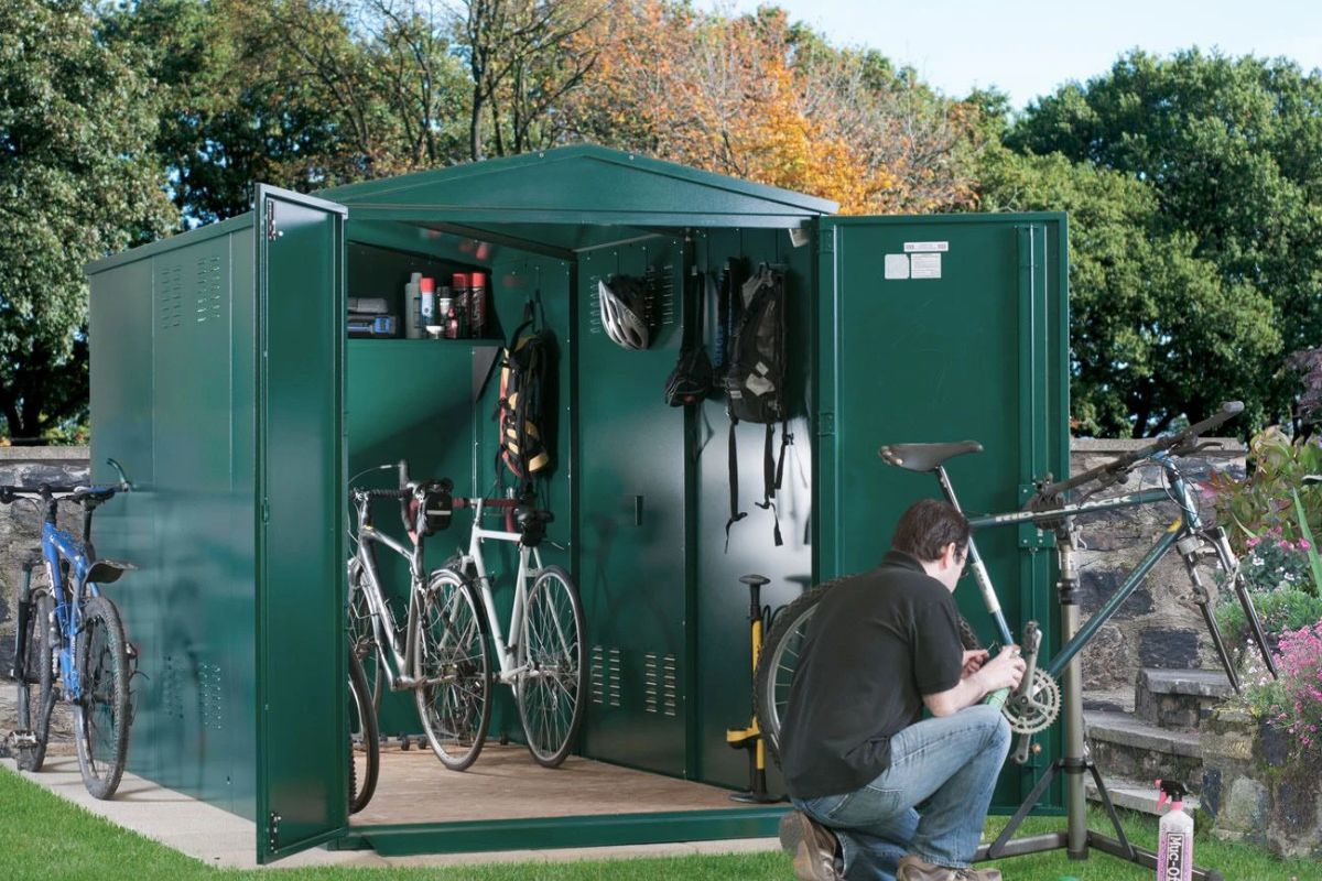 Asgard Centurion Plus 7X Bike Storage 5' x 11' Metal Cycle Shed - Police approved -Installation Available