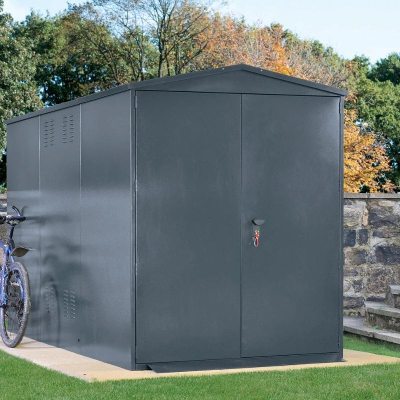 Asgard Centurion Plus 7X Bike Storage 5' x 11' Metal Cycle Shed - Police approved -Installation Available