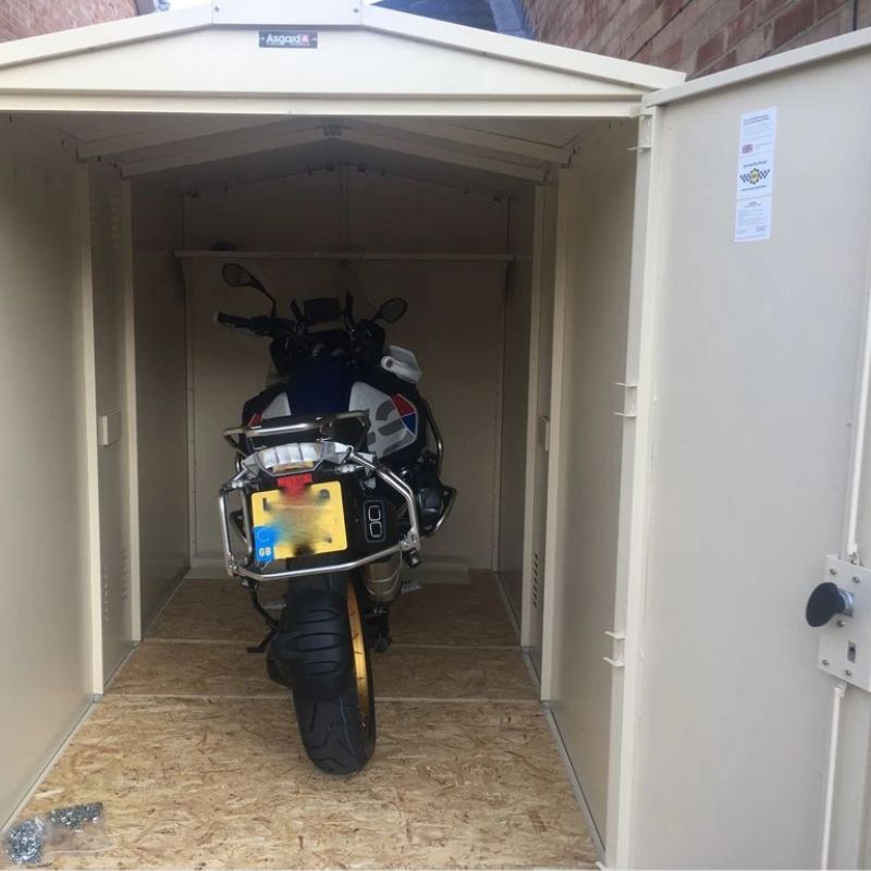 Asgard Centurion Motorbike Storage Shed 5ft 2" x 9ft - Police Preferred Specification-Installation Available (Copy)
