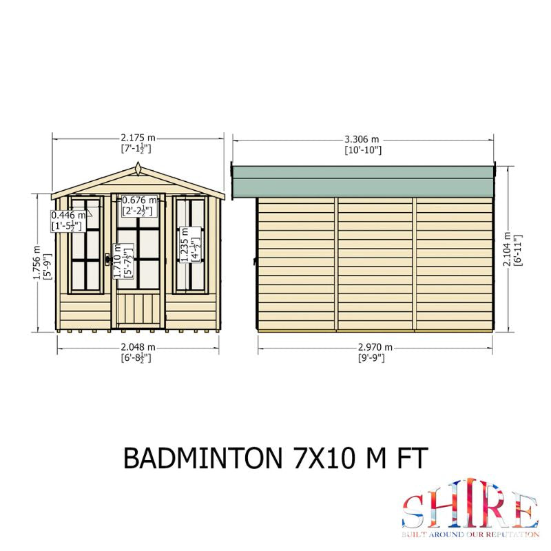 Shire Badminton 7x10 Summerhouse