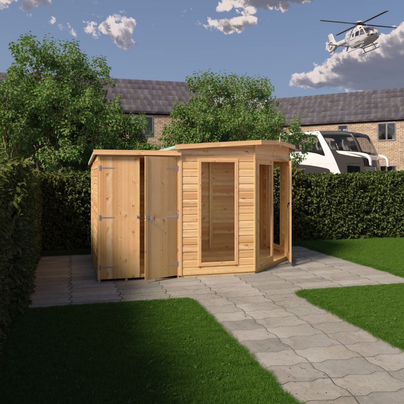 Shire Barclay With Side Shed 8x12 Summerhouse