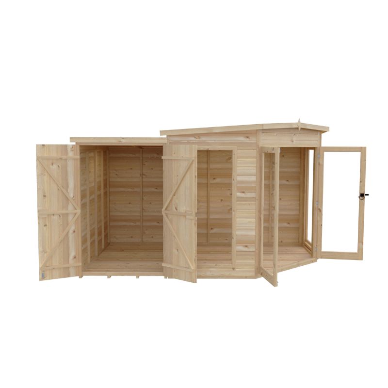 Shire Barclay With Side Shed 8x12 Summerhouse