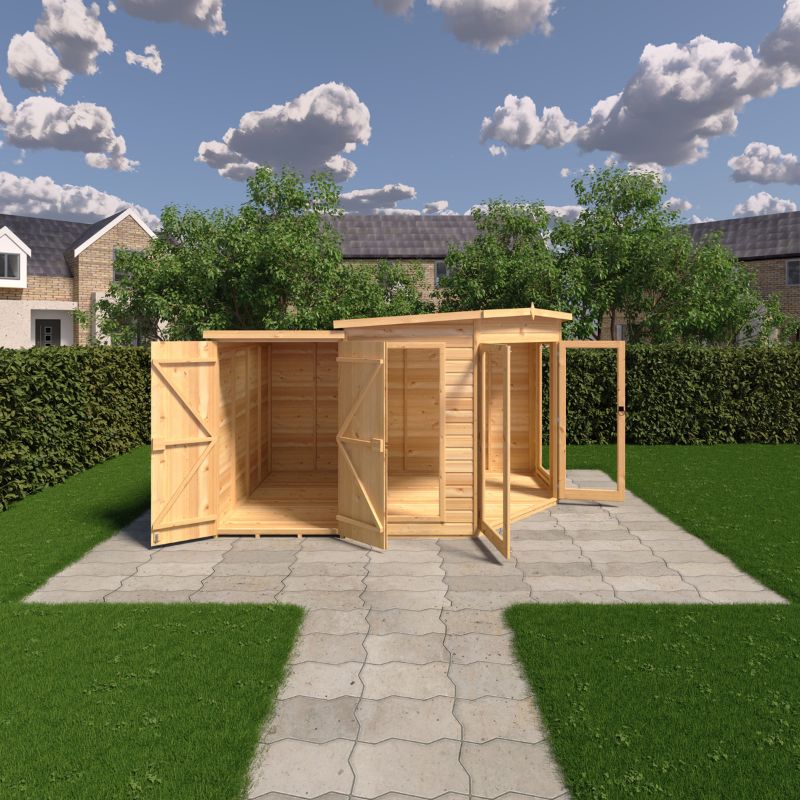 Shire Barclay With Side Shed 8x12 Summerhouse
