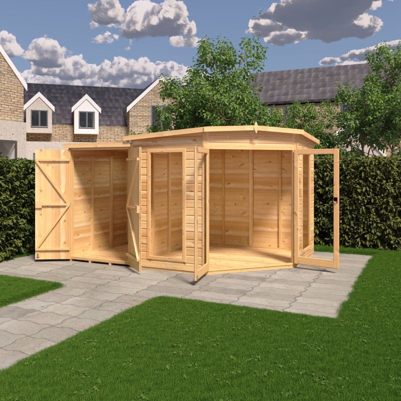 Shire Barclay With Side Shed 8x12 Summerhouse
