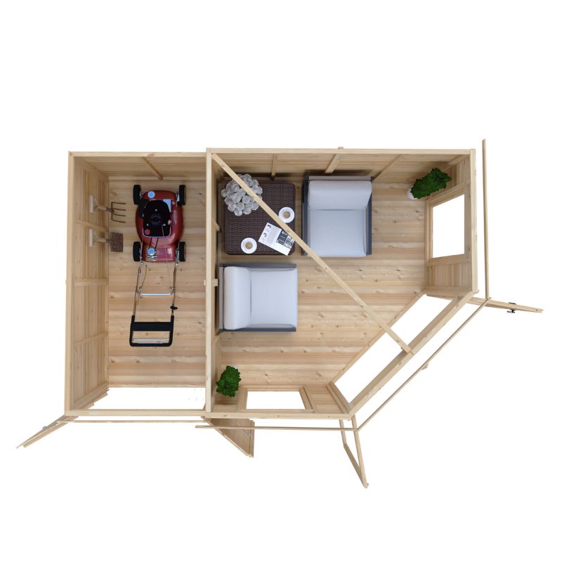 Shire Barclay With Side Shed 8x12 Summerhouse