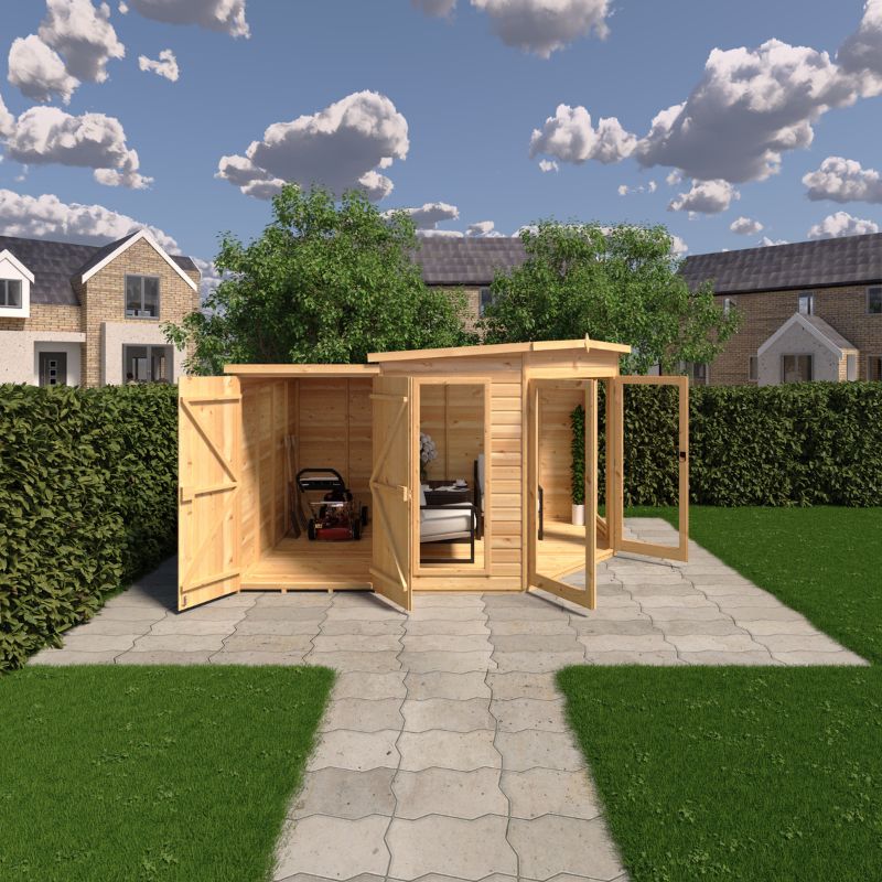 Shire Barclay With Side Shed 8x12 Summerhouse