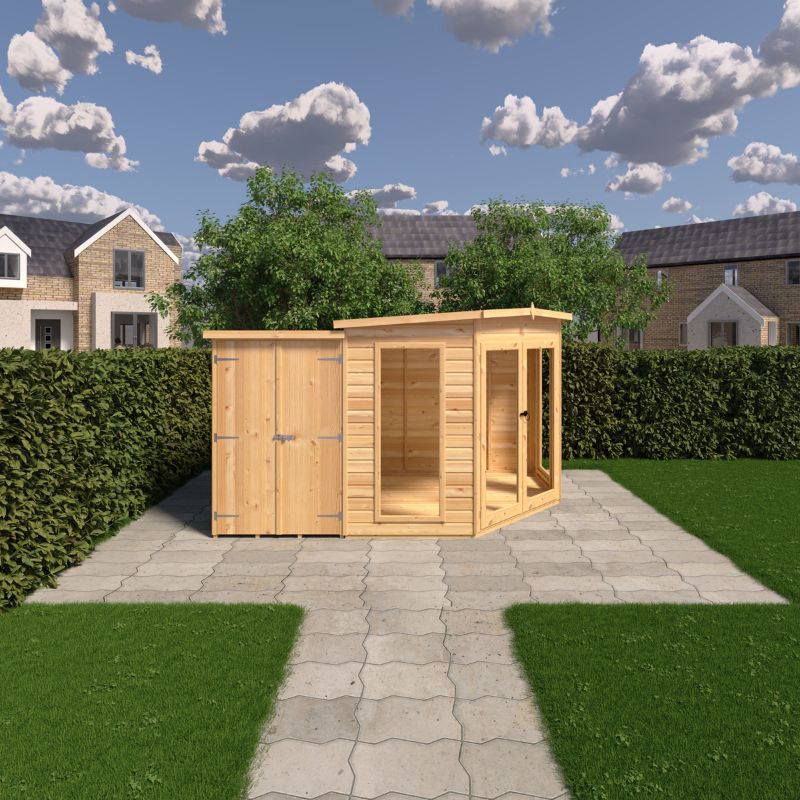 Shire Barclay With Side Shed 8x12 Summerhouse
