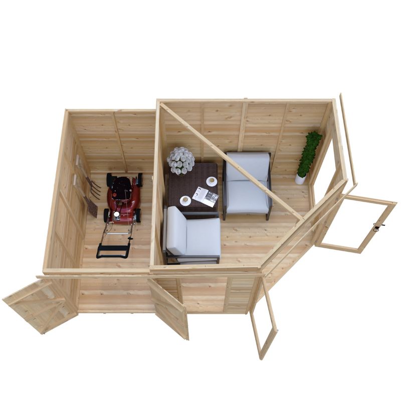 Shire Barclay With Side Shed 8x12 Summerhouse