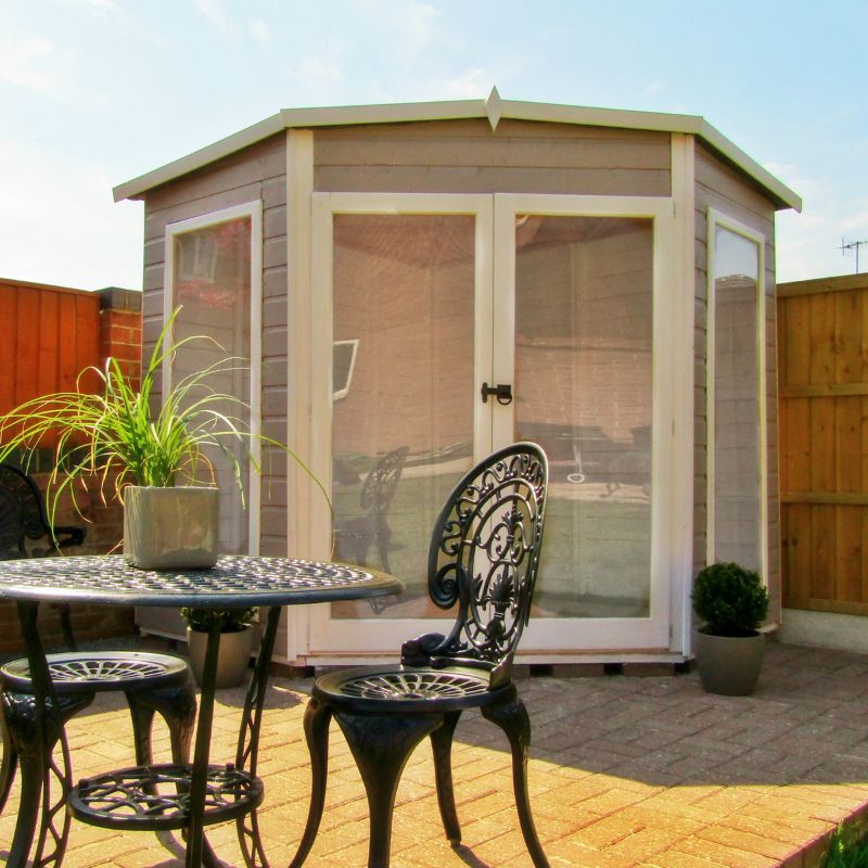 Shire Barclay Spec change to T&G Roof 7x7 Summerhouse