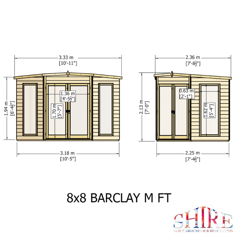 Shire Barclay 8x8 Summerhouse