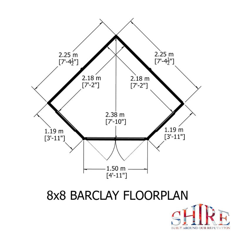 Shire Barclay 8x8 Summerhouse
