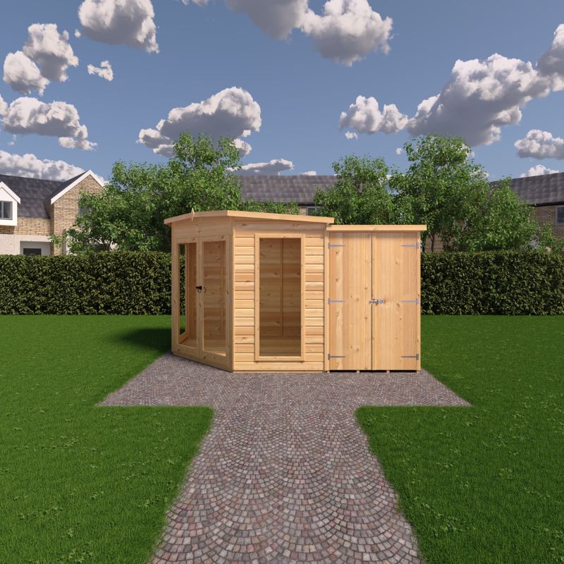 Shire Barclay With Side Shed 8x12 Summerhouse