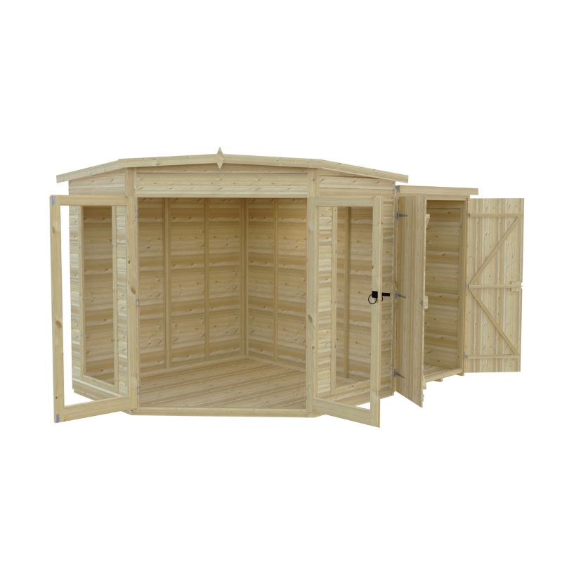 Shire Barclay With Side Shed 7x11 Summerhouse