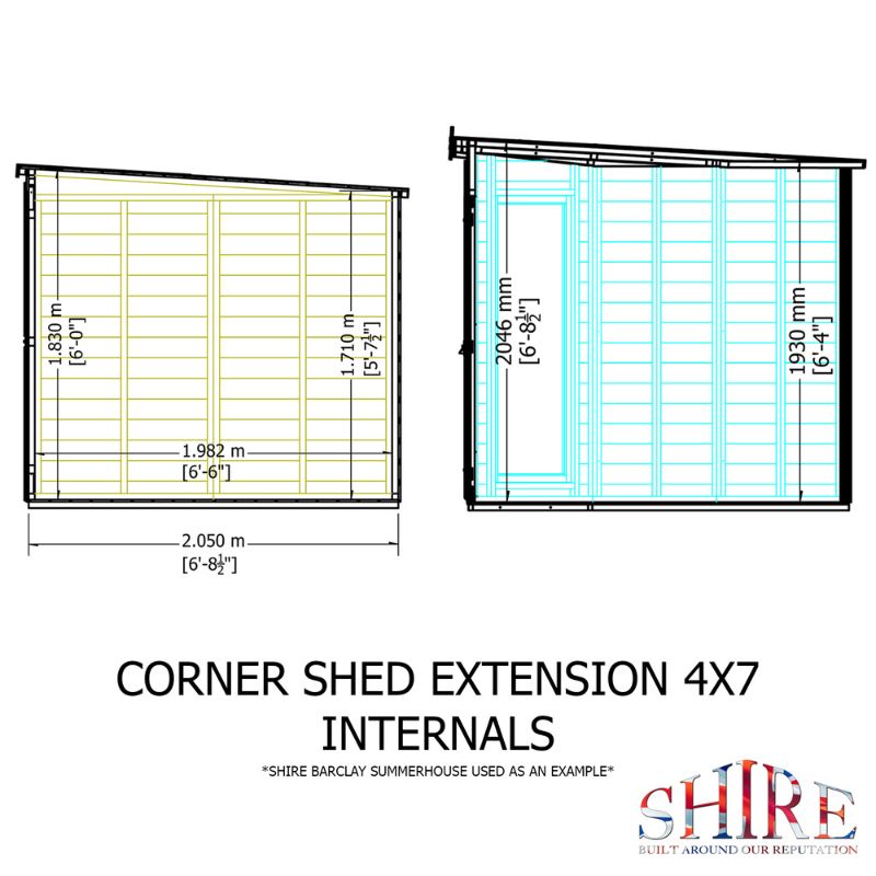 Shire Barclay With Side Shed 7x11 Summerhouse
