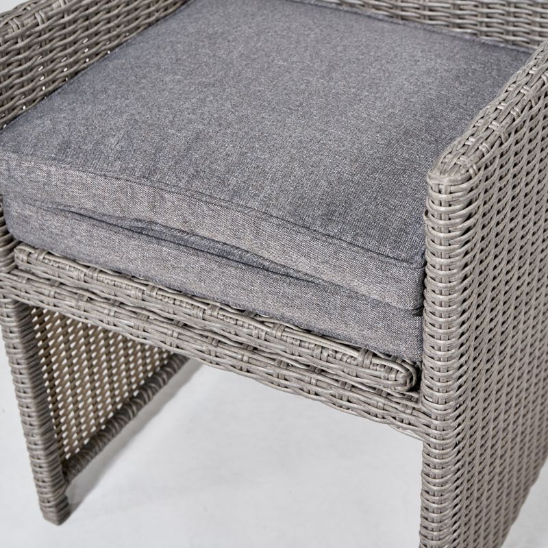 Pacific Lifestyle - Bermuda Slate Grey Outdoor Cube Set with Ceramic Top
