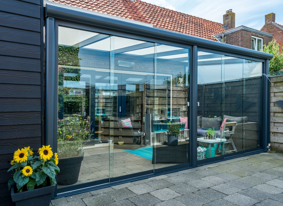 Deponti Bosco Aluminium Veranda with Polycarbonate Roof